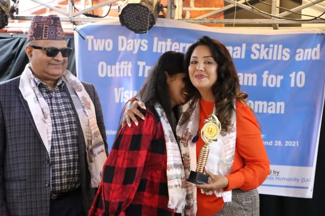 2 days' Interpersonal Skills and Outfit Training for WVIs was conducted with the motive of empowering them with skills necessary for social adjustment and update in terms of interaction as well as physical appearance. The Chief Guest of the program was celebrated actor Ms. Karishma Manandhar.