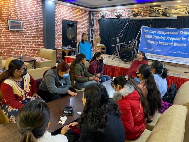 2 days' Interpersonal Skills and Outfit Training for WVIs was conducted with the motive of empowering them with skills necessary for social adjustment and update in terms of interaction as well as physical appearance